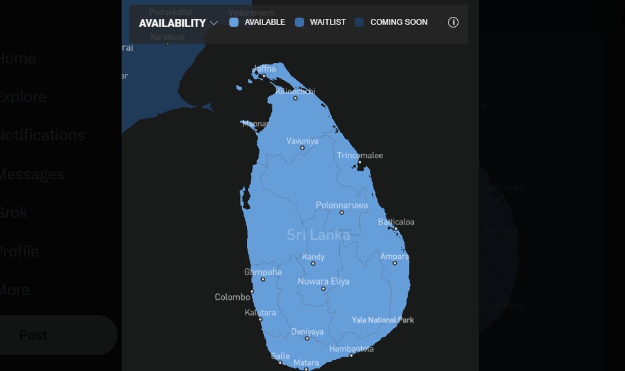 Starlink’s high speed internet available in Sri Lanka: Elon Musk