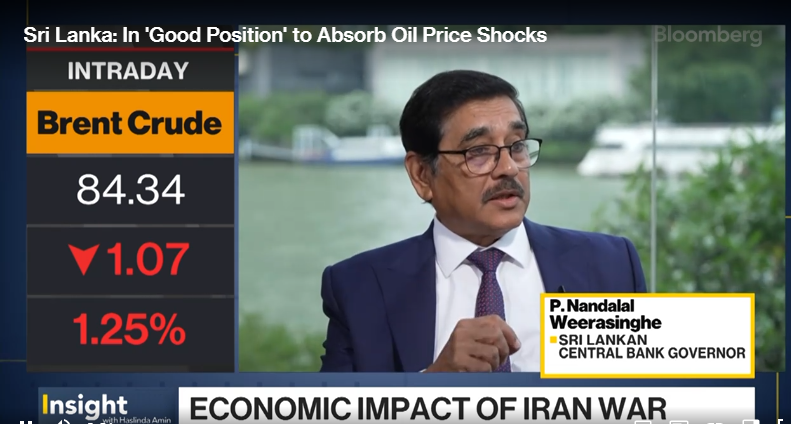 Sri Lanka has ‘space’ to absorb oil shocks, central bank governor says